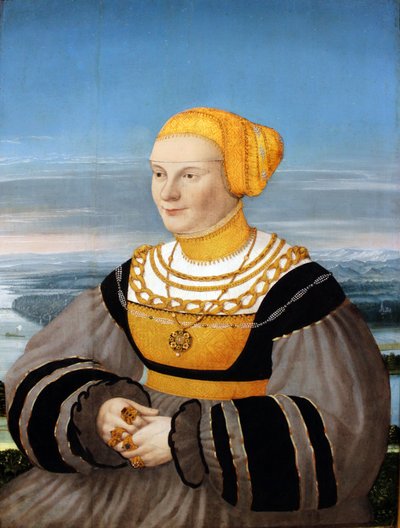 Anna von Holzhausen, született Ratzeburg arcképe alkotó: Conrad Faber von Kreuznach